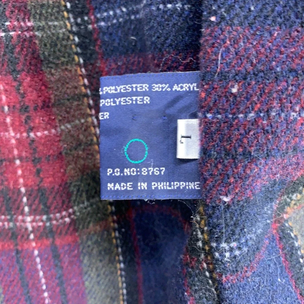 Dockers Field Jacket Mens Large Brown Plaid Lined Canvas Barn Coat DM8857P